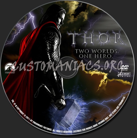 Thor dvd label