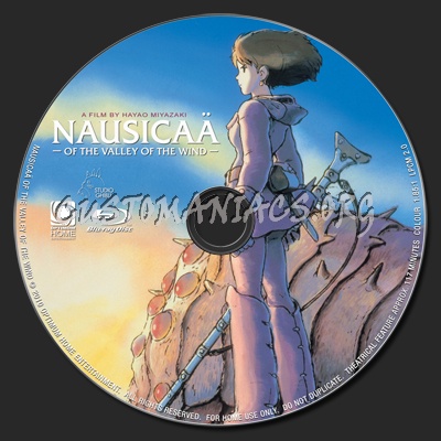 Nausicaa of the Valley of the Wind blu-ray label