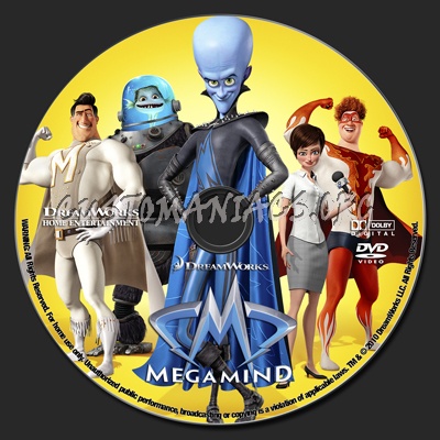 Megamind dvd label