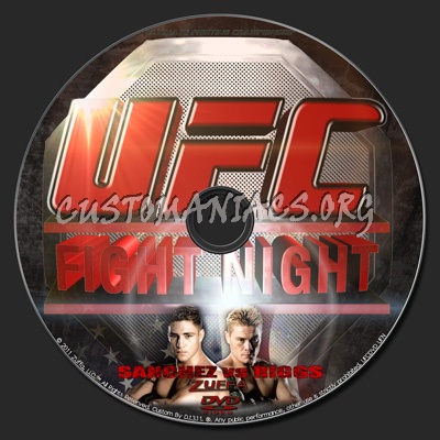 UFC UFN 07 Sanchez vs. Riggs dvd label