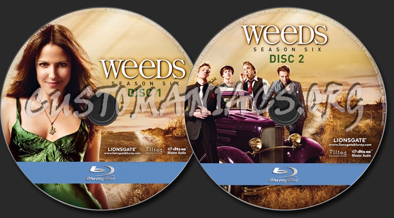 Weeds Season 6 blu-ray label