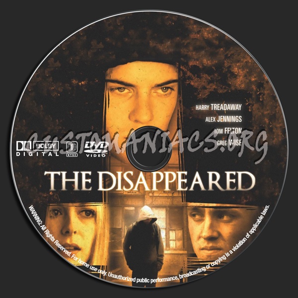 The Disappeared dvd label