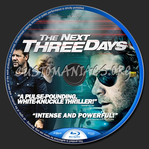 The Next Three Days blu-ray label