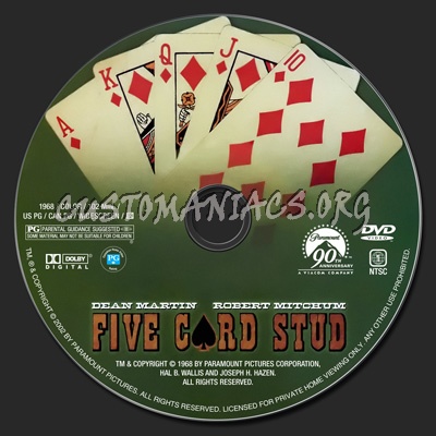 Five Card Stud dvd label