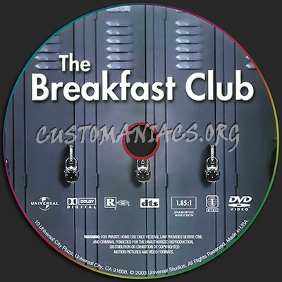 The Breakfast Club dvd label