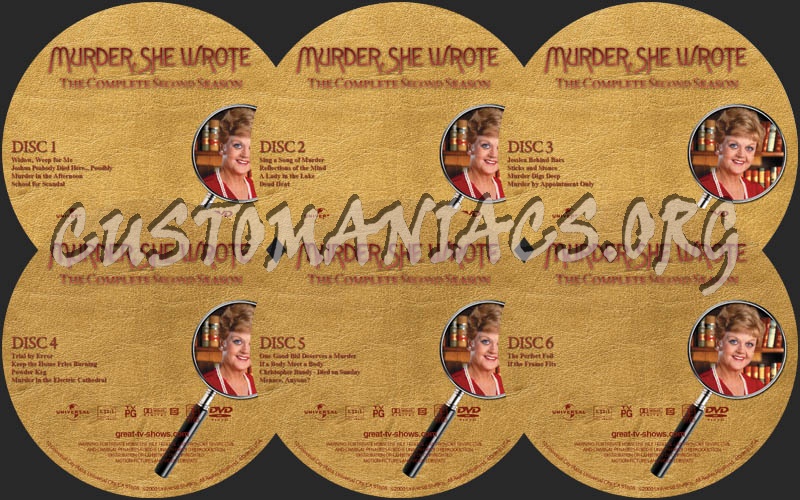 Murder, She Wrote - Season 2 dvd label