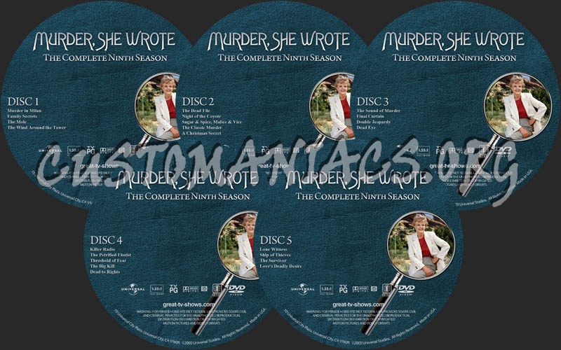 Murder, She Wrote - Season 9 dvd label