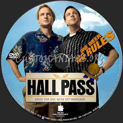 Hall Pass dvd label