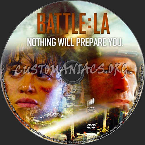 Battle: Los Angeles dvd label