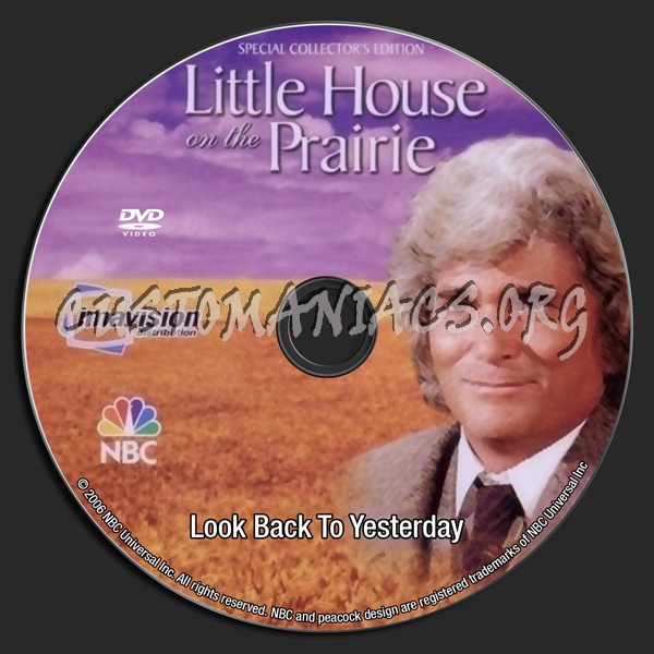 Little House On The Prairie Look Back To Yesterday dvd label