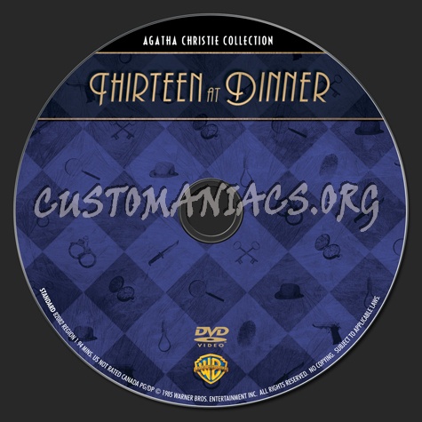 Agatha Chrstie Collection: Thirteen at Dinner dvd label