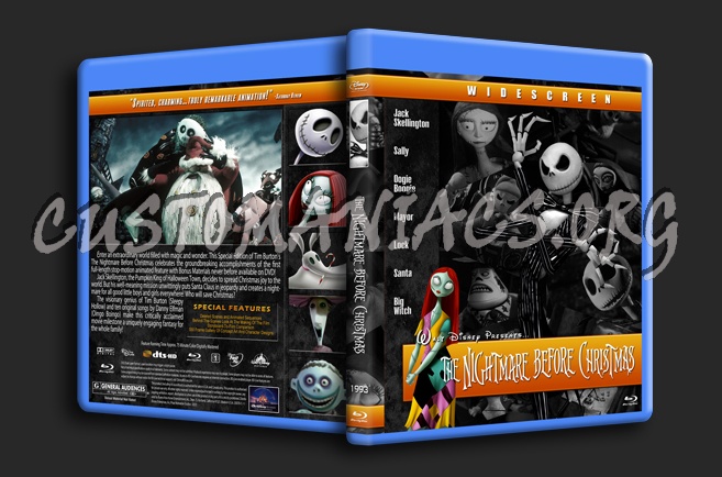 The Nightmare Before Christmas - 1993 blu-ray cover