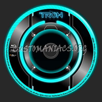 Tron Legacy blu-ray label