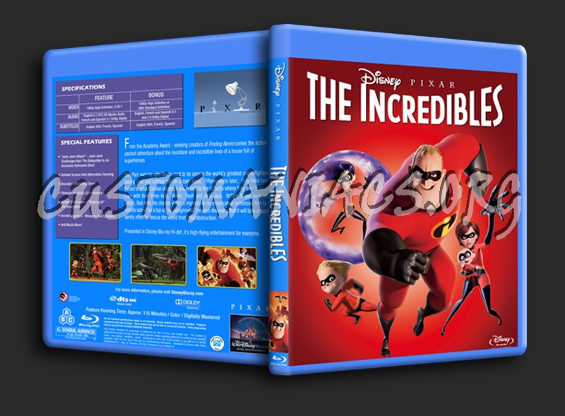 The Incredibles blu-ray cover