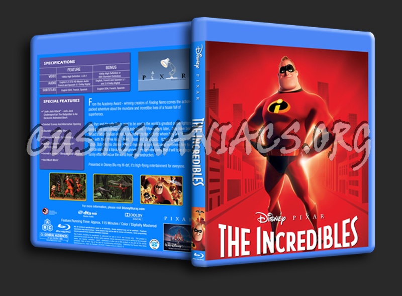 The Incredibles blu-ray cover