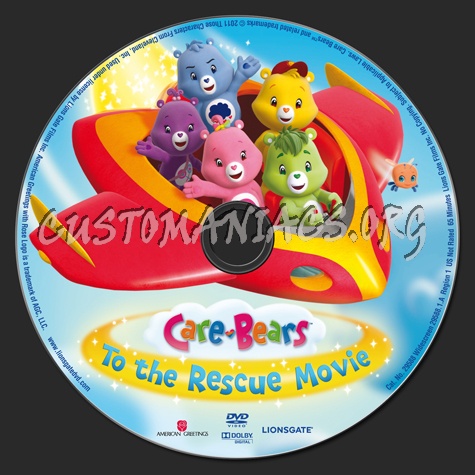 Care Bears To The Rescue Movie dvd label