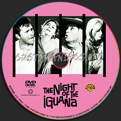 The Night of the Iguana dvd label