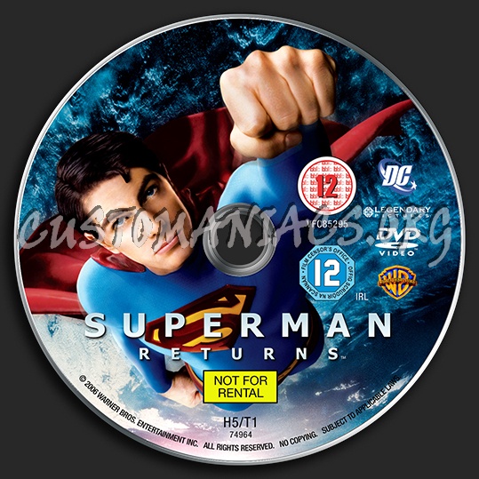 Superman Returns dvd label