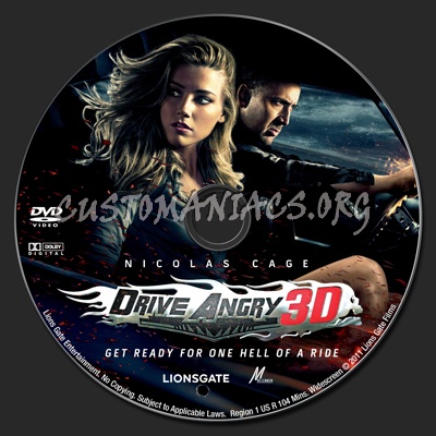 Drive Angry dvd label