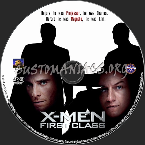 X-Men: First Class dvd label