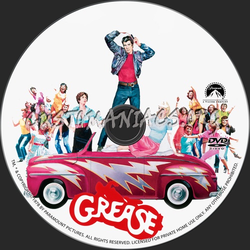 Grease dvd label