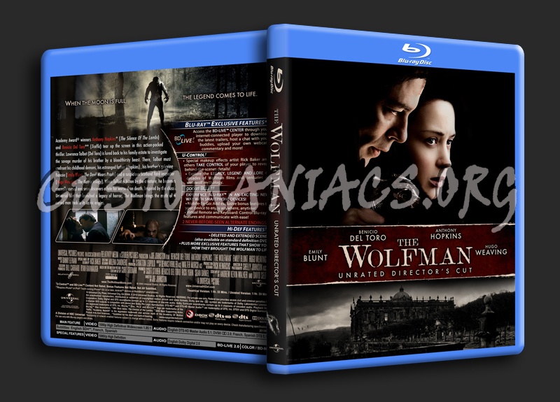 The Wolfman (2010) blu-ray cover