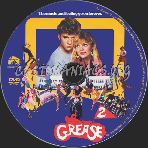 Grease 2 dvd label