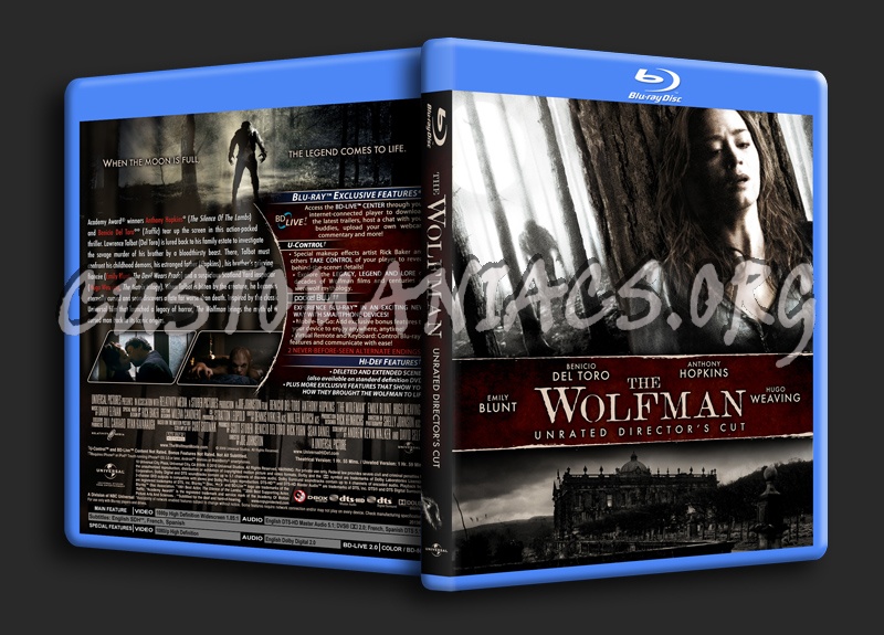 The Wolfman (2010) blu-ray cover