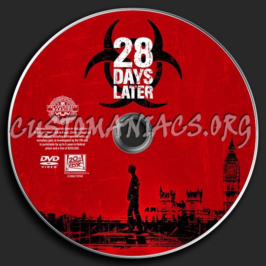 28 Days Later dvd label