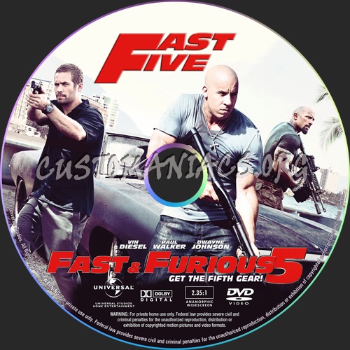 Fast Five dvd label