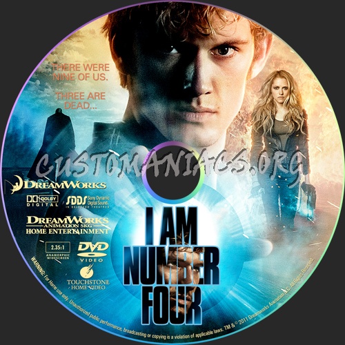 I Am Number Four dvd label