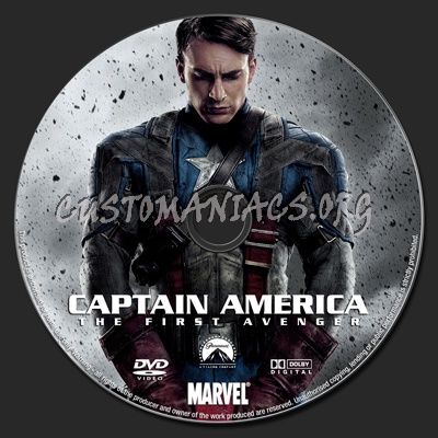 Captain America The First Avenger dvd label