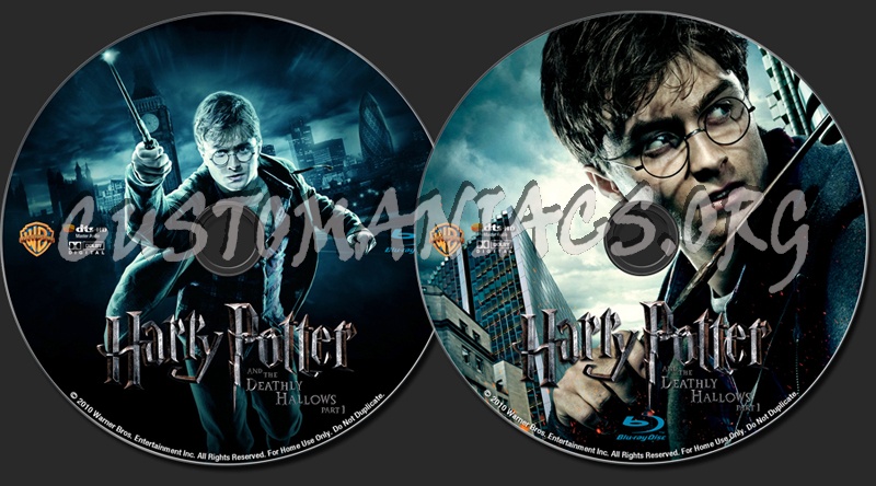 Harry Potter and the Deathly Hallows Part 1 blu-ray label