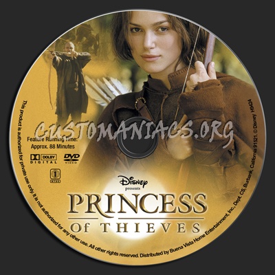 Princess Of Thieves dvd label