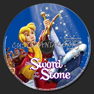 The Sword In the Stone dvd label