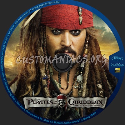 Pirates of the Caribbean: On Stranger Tides blu-ray label