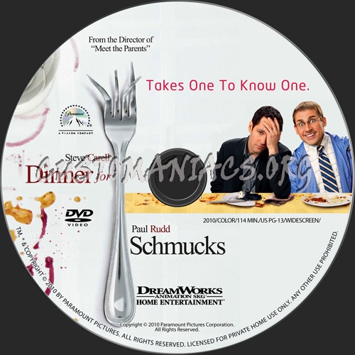 Dinner for Schmucks dvd label