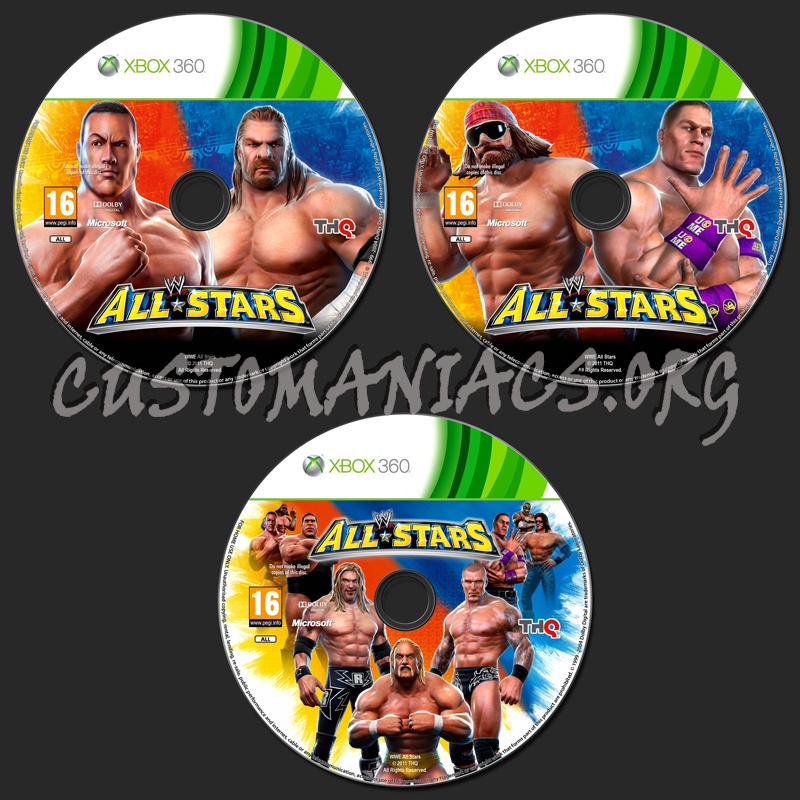 WWE All Stars dvd label