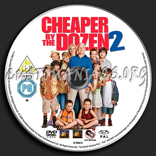 Cheaper By The Dozen 2 dvd label