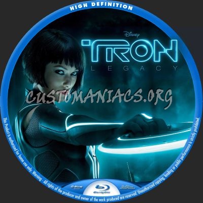 Tron Legacy blu-ray label