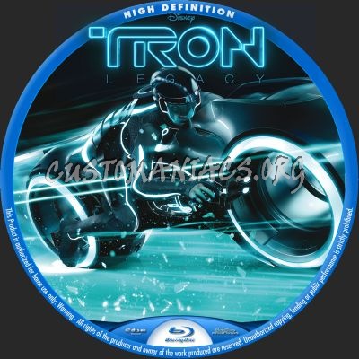 Tron Legacy blu-ray label