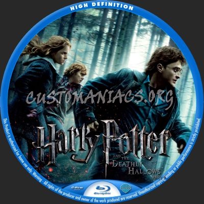 Harry Potter and the Deathly Hallows Part 1 blu-ray label