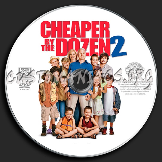 Cheaper By The Dozen 2 dvd label