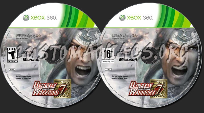 Dynasty Warriors 7 dvd label