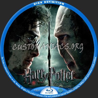 Harry Potter and the Deathly Hallows Part 2 blu-ray label