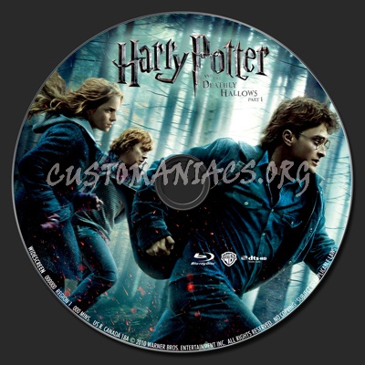 Harry Potter and the Deathly Hallows Part 1 blu-ray label