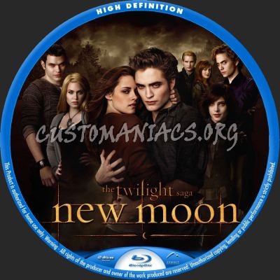 The Twilight Saga: New Moon blu-ray label