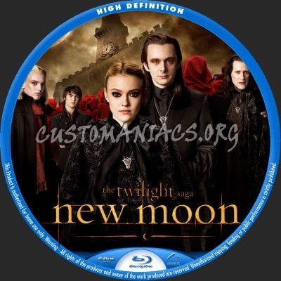 The Twilight Saga: New Moon blu-ray label