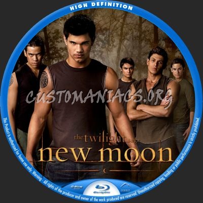 The Twilight Saga: New Moon blu-ray label