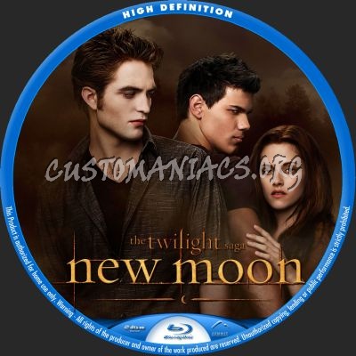 The Twilight Saga: New Moon blu-ray label